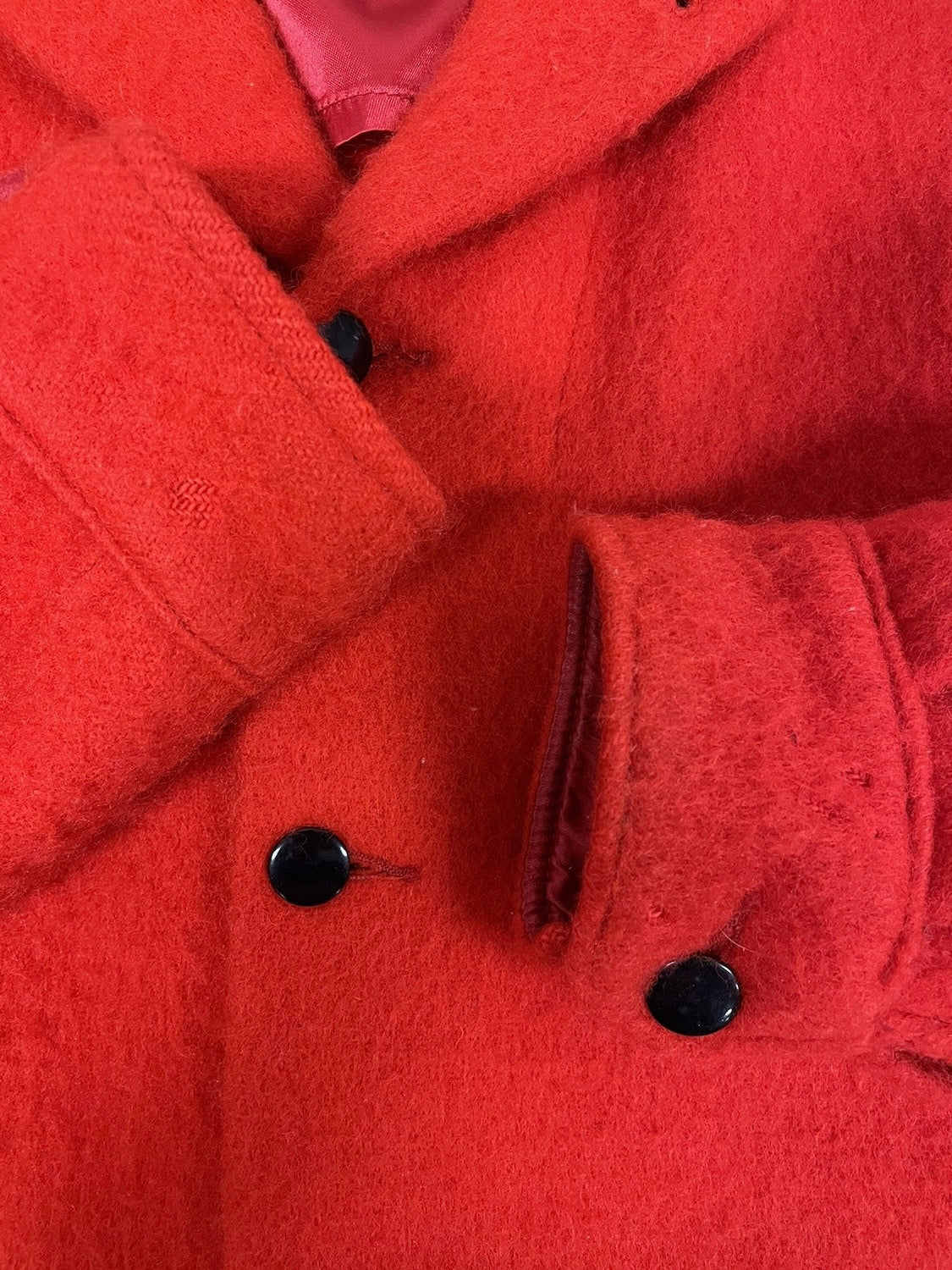 1950’s Hudson’s Bay Co Red Wool Overcoat - M