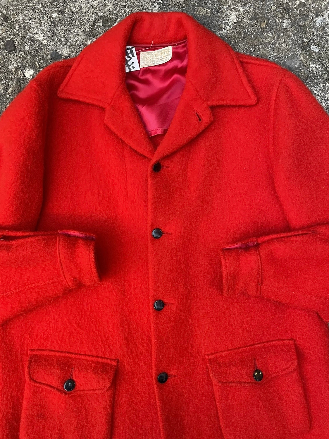 1950’s Hudson’s Bay Co Red Wool Overcoat - M