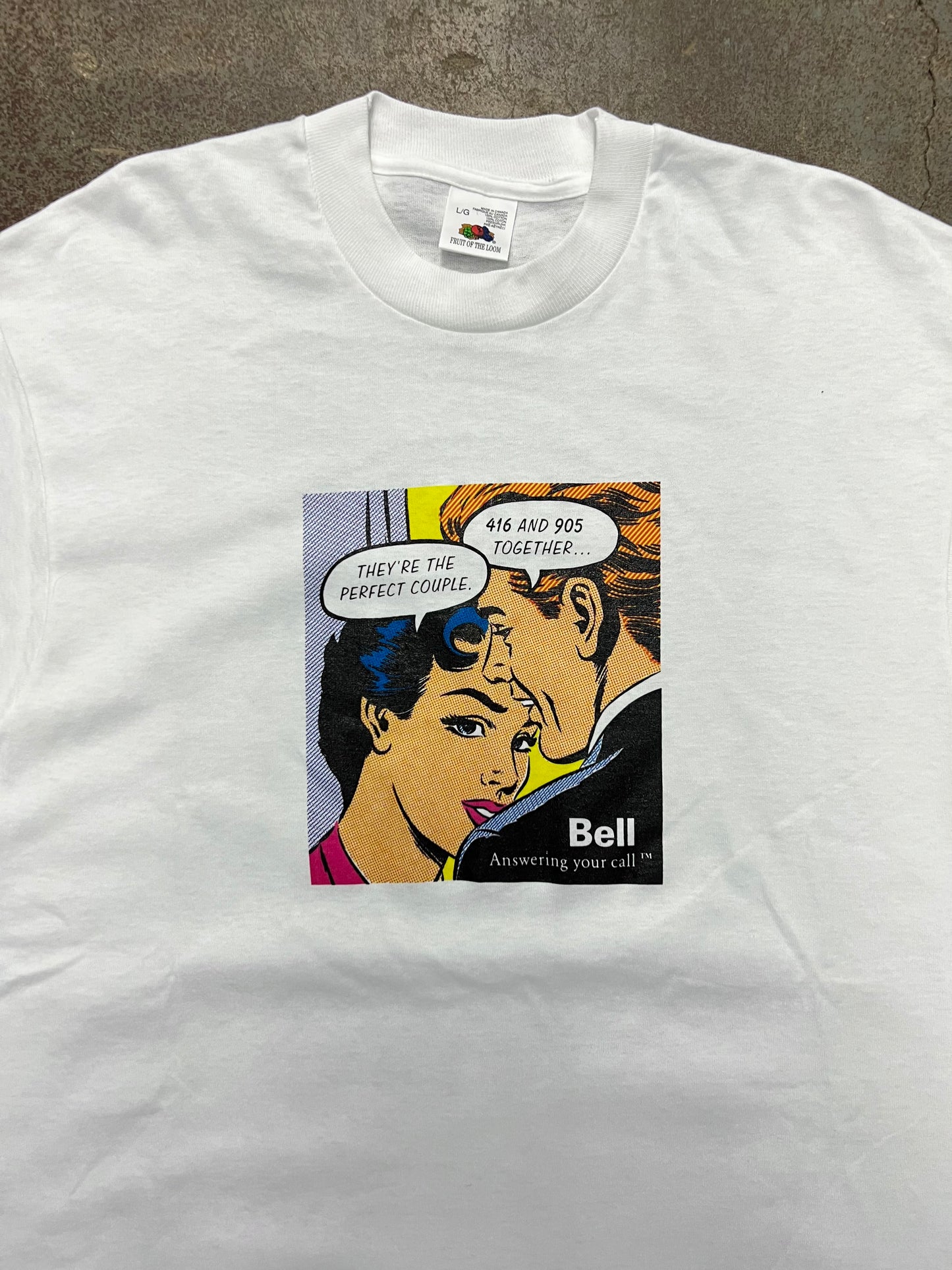 1993 Bell 416/905 Toronto Area Code Art Graphic T-Shirt - L