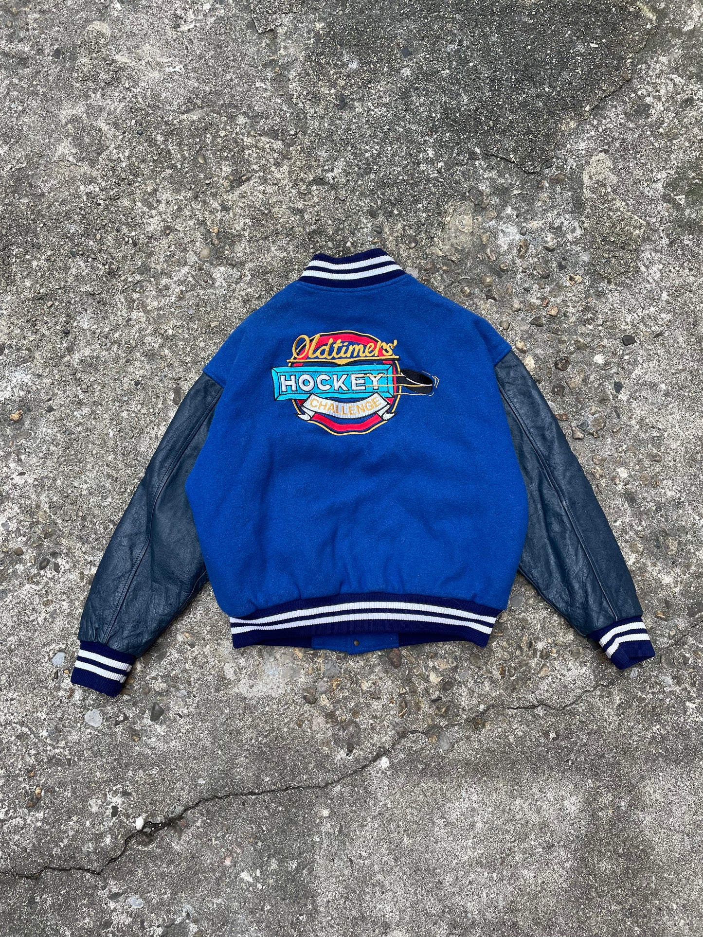 1980’s/1990’s Oldtimers Hockey Varsity Jacket - L