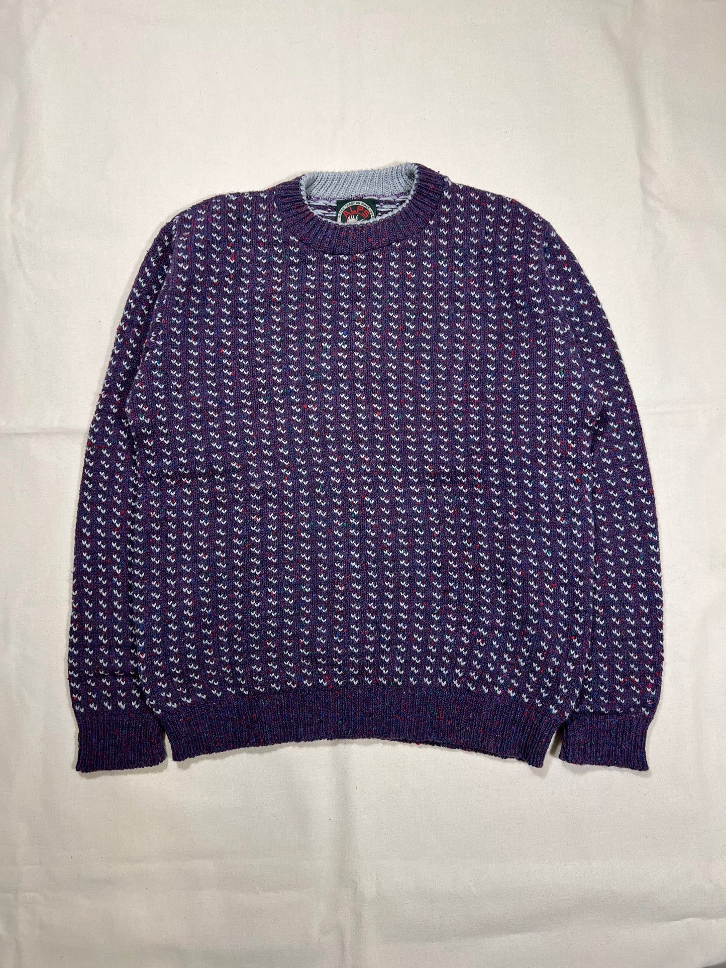 1990's Alps Birdseye Wool Knit Sweater - L