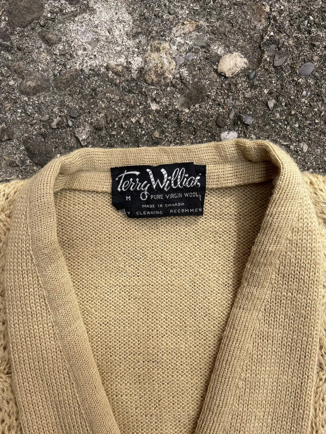 1960's/1970's Terry Williams Wool Knit Cardigan Sweater - M