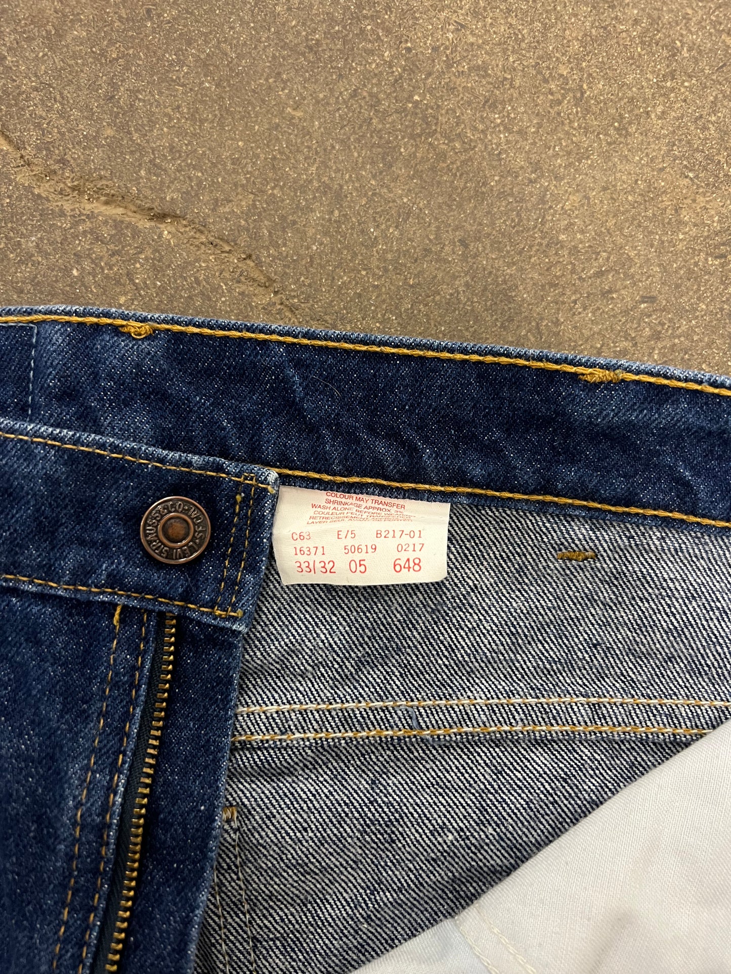 1988 Levi's 619 Orange Tab Dark Wash Denim Jeans - 32