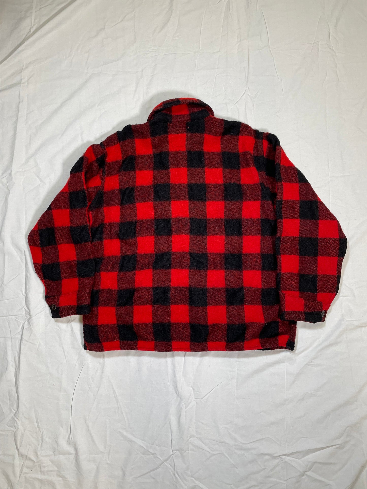 1940's/1950's Falcon Brand Buffalo Check Plaid Wool Jacket - M/L