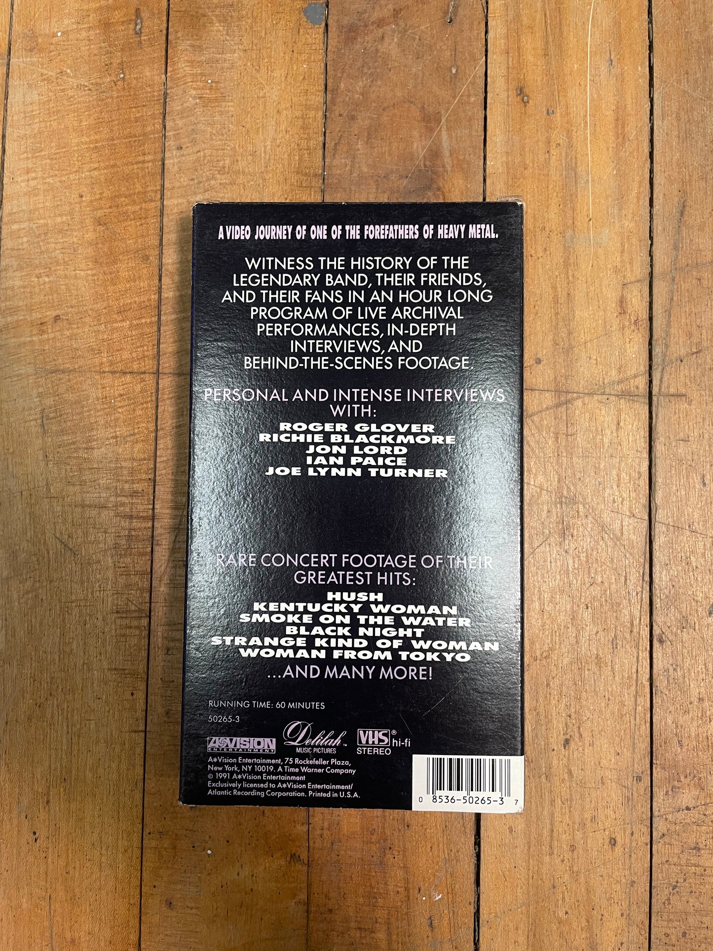 1991 Deep Purple Heavy Metal Pioneers VHS Tape