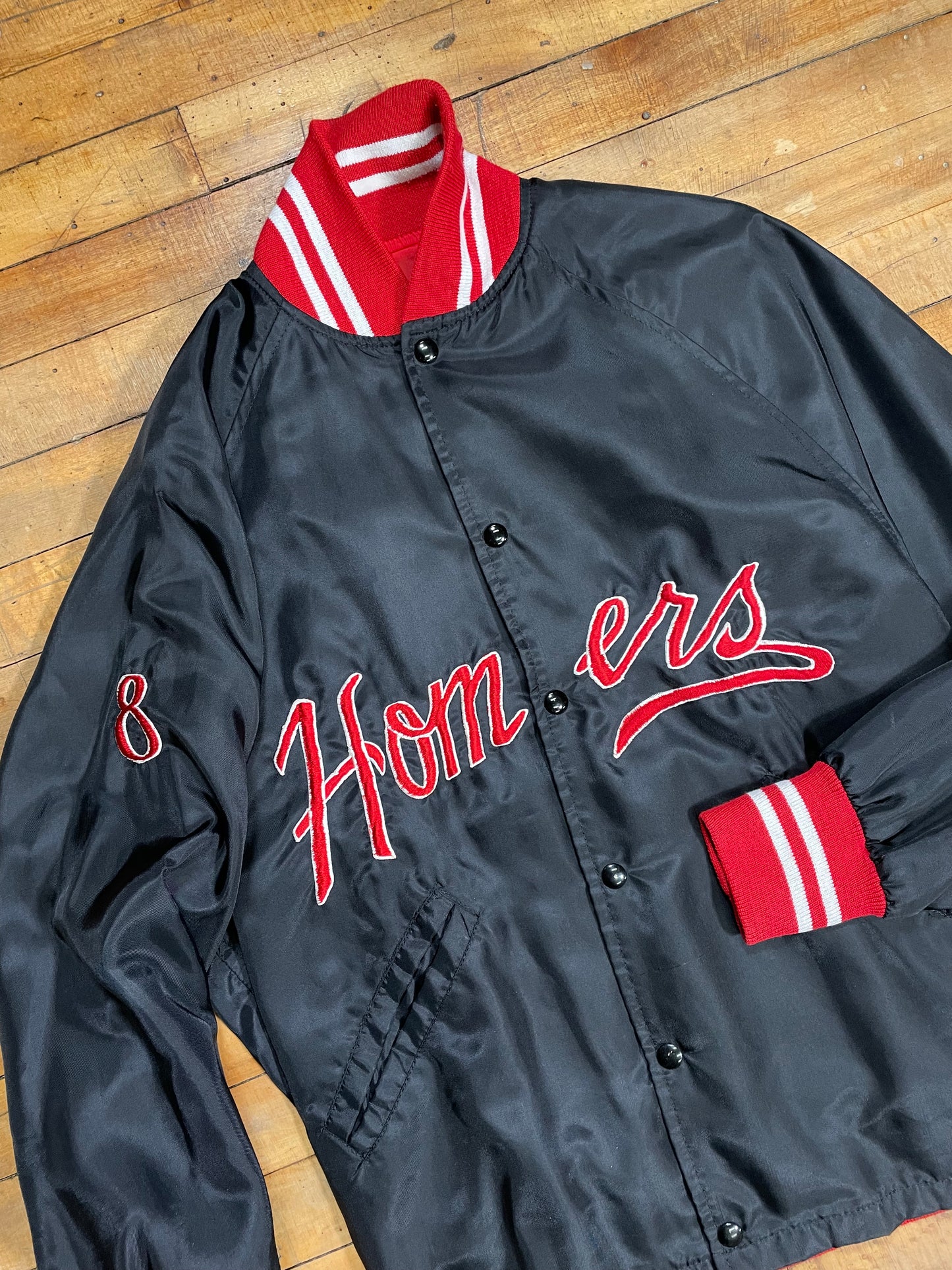 1970's Homers Satin Varsity Bomber Jacket - L