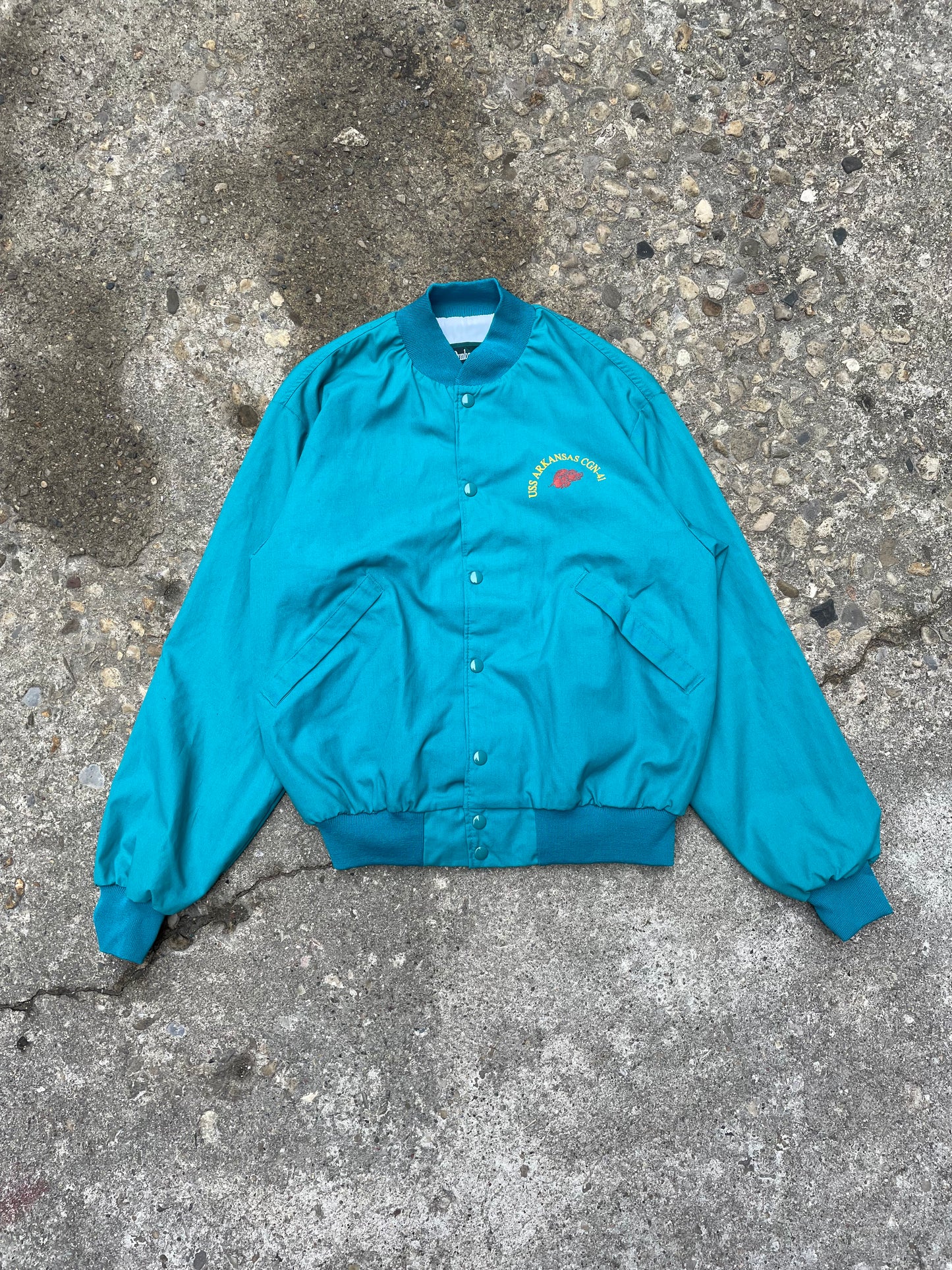 1980's USS Arkansas CGN-41 Bomber Jacket - M