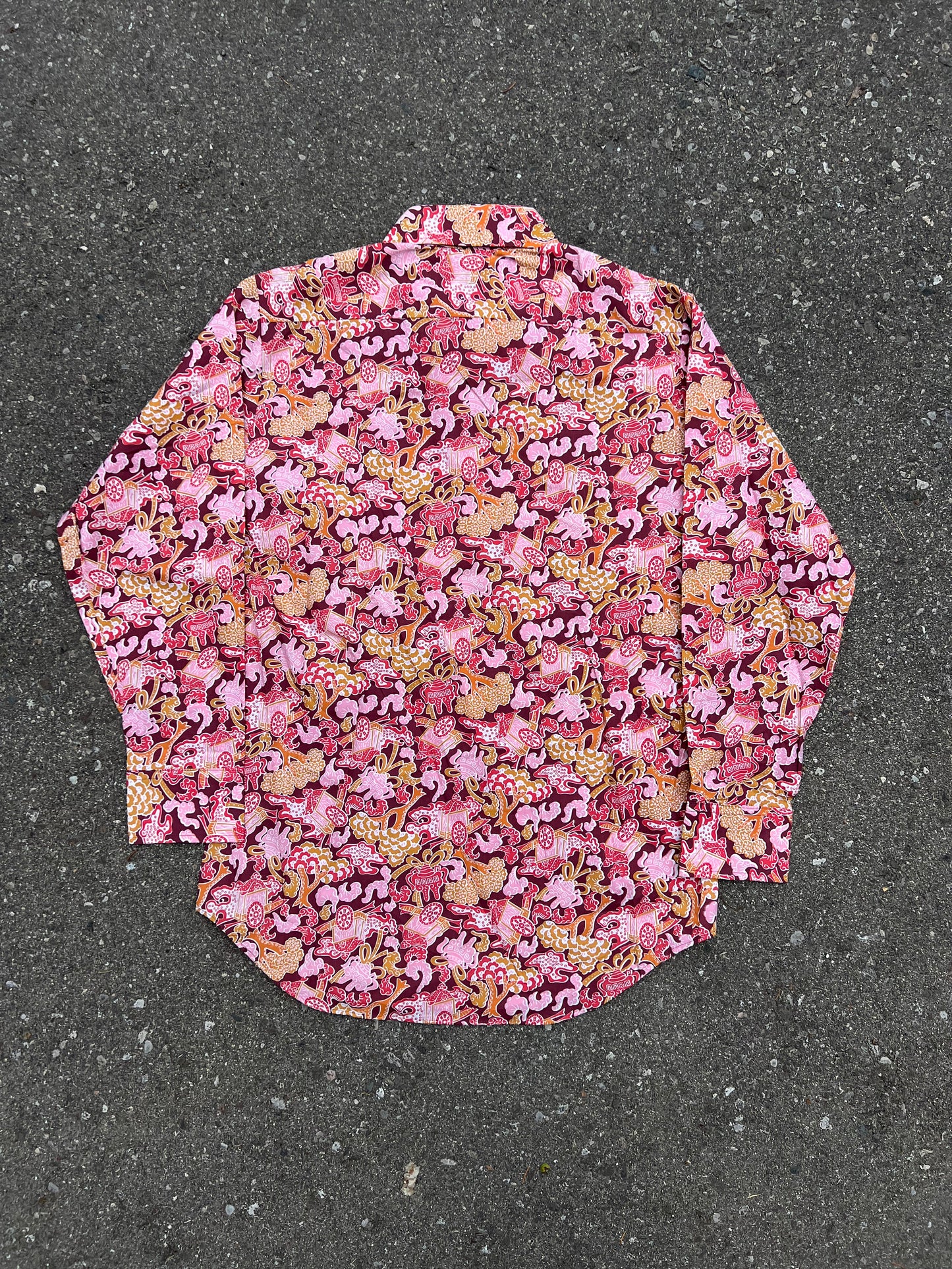 1960's Imperator Patterned Button Up Shirt - M