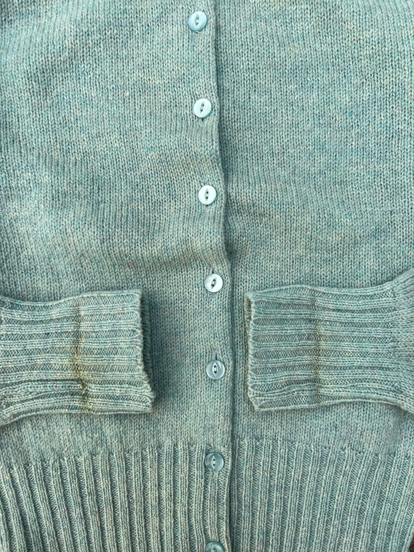 1960's Peter Scott Light Blue Wool Knit Cardigan - S