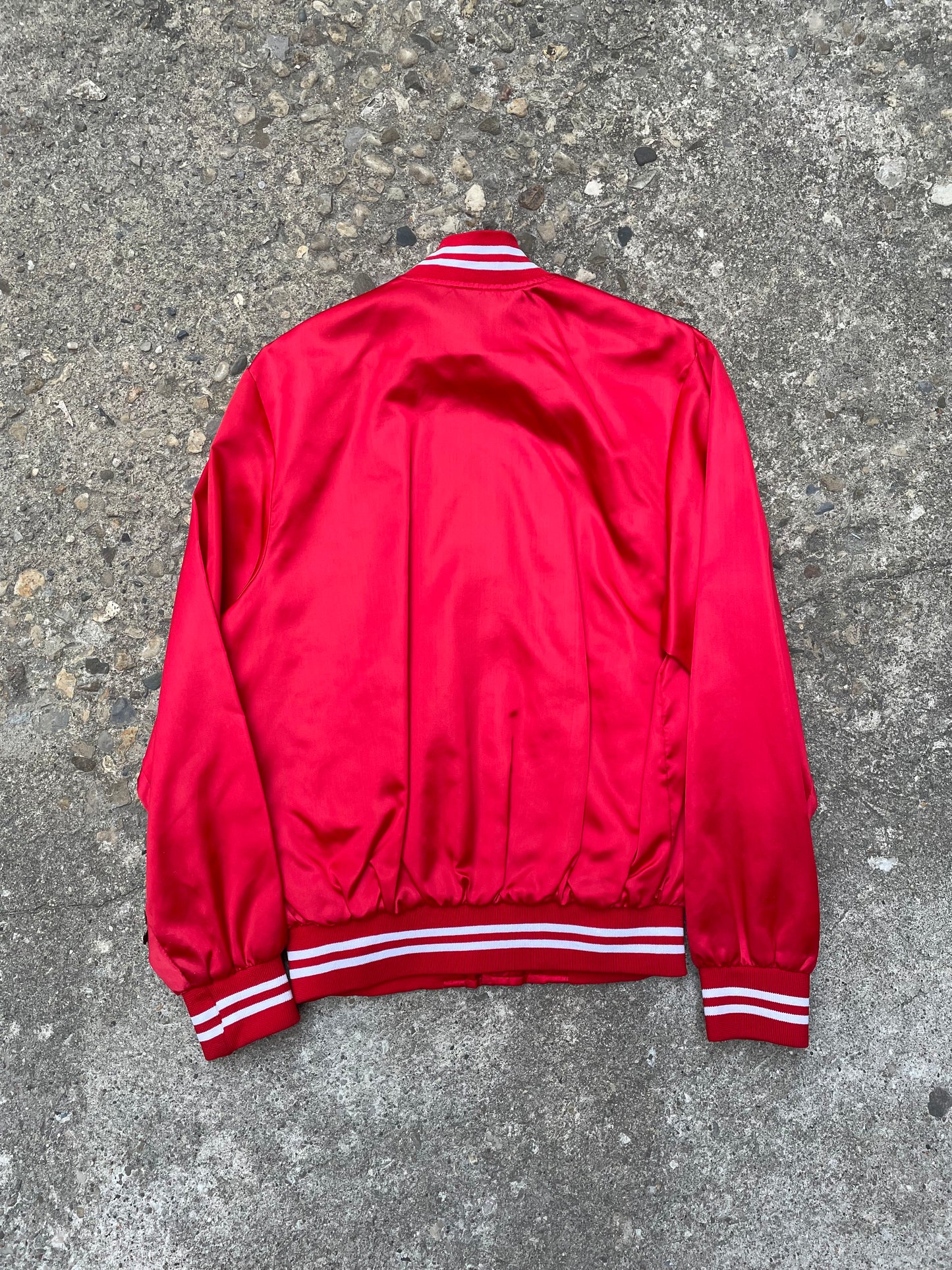 1980's Petro Canada 'Play Ball' Satin Varsity Jacket - M