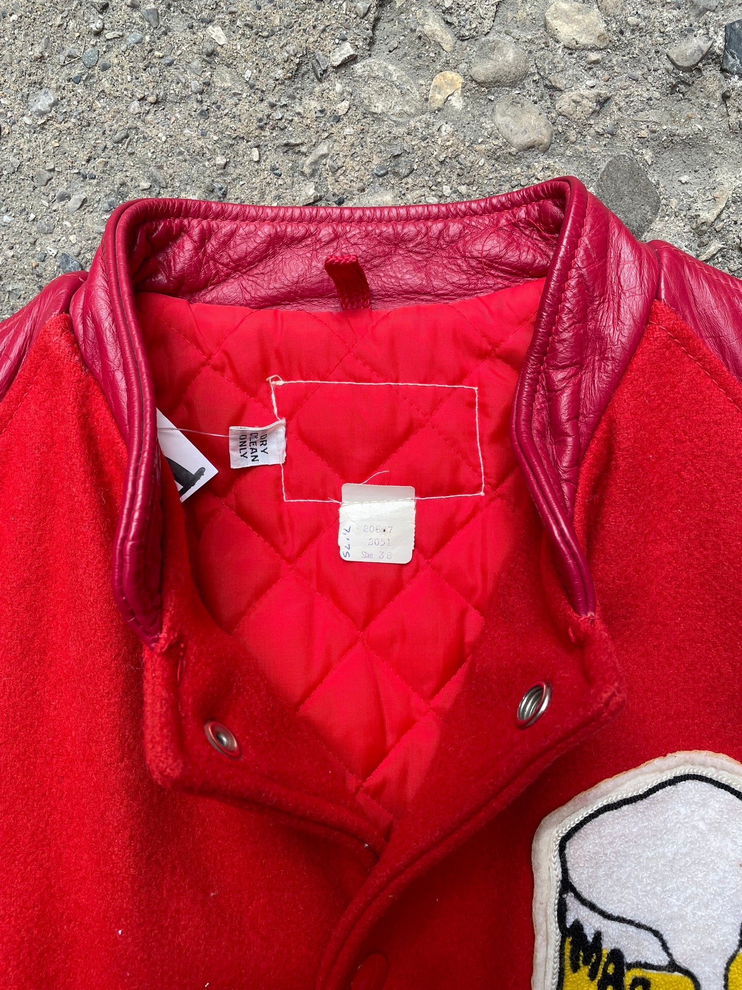 1960's/1970's Maryhill Brewers Leather & Wool Varsity Jacket - L