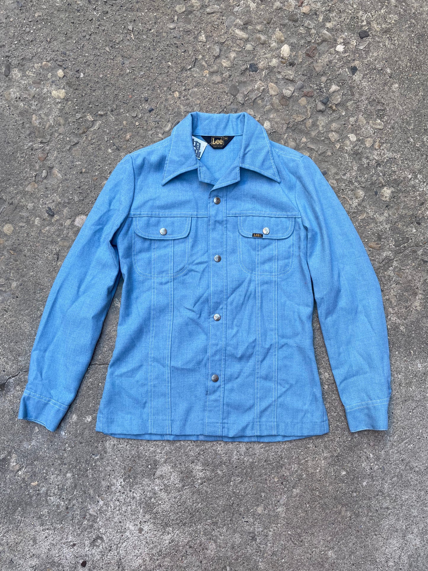 1970's Lee Light Blue Canvas Jacket - S