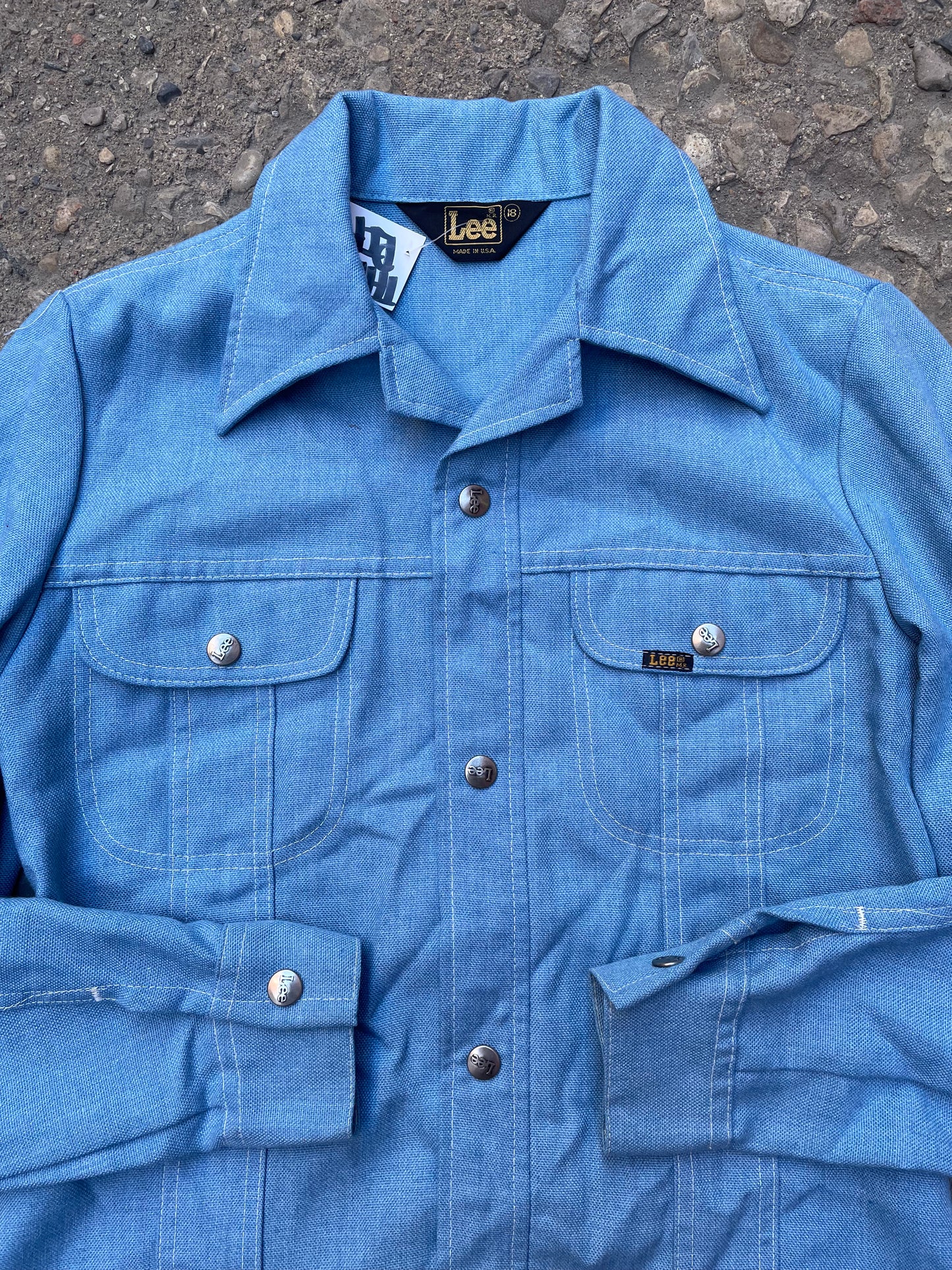 1970's Lee Light Blue Canvas Jacket - S