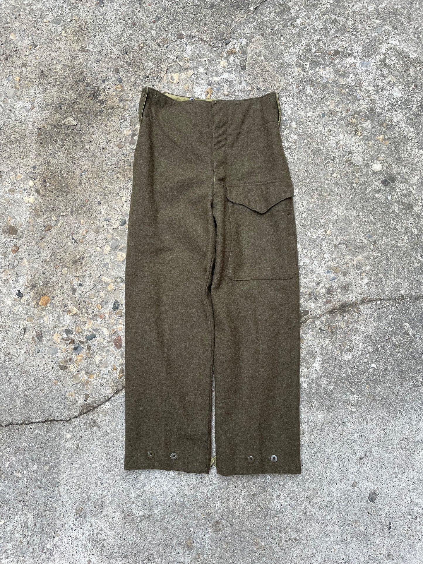 1952 Canadian Military Wool Battle Dress Trousers/Pants - 32
