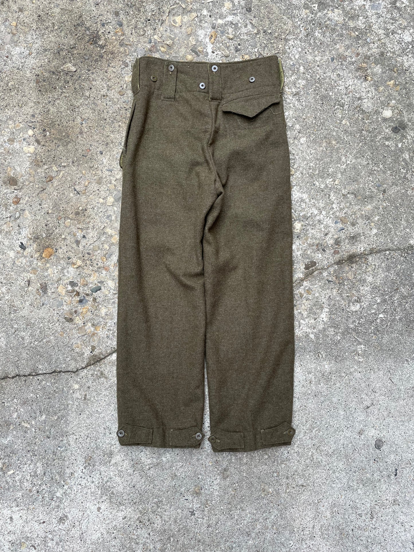 1952 Canadian Military Wool Battle Dress Trousers/Pants - 32
