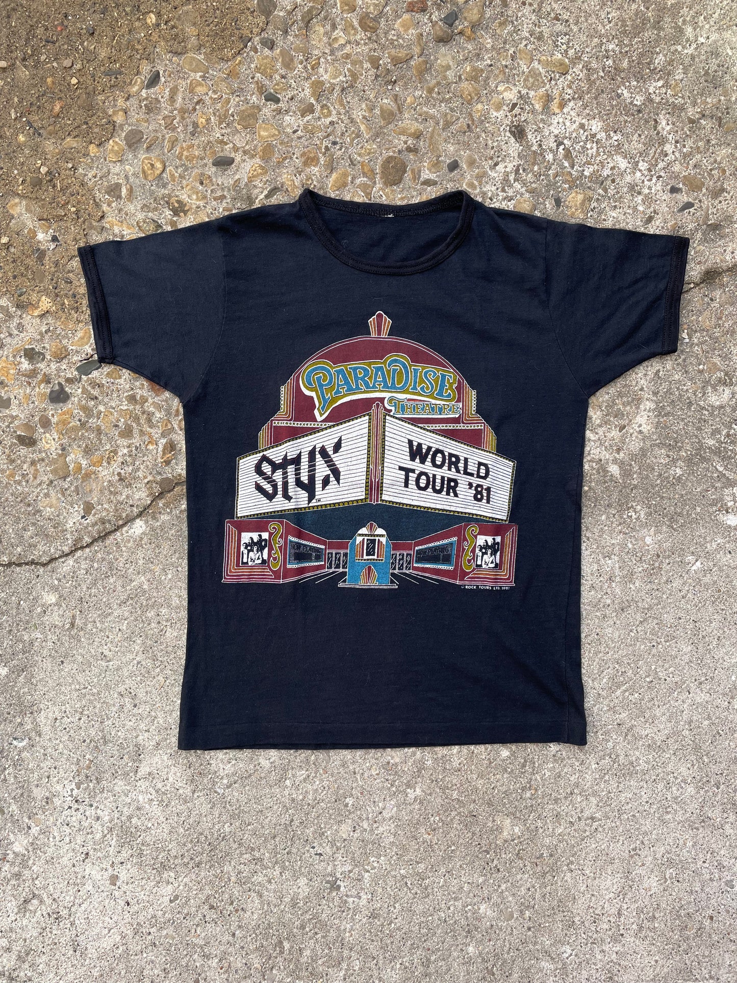 1981 Styx World Tour Band Ringer T-Shirt - S