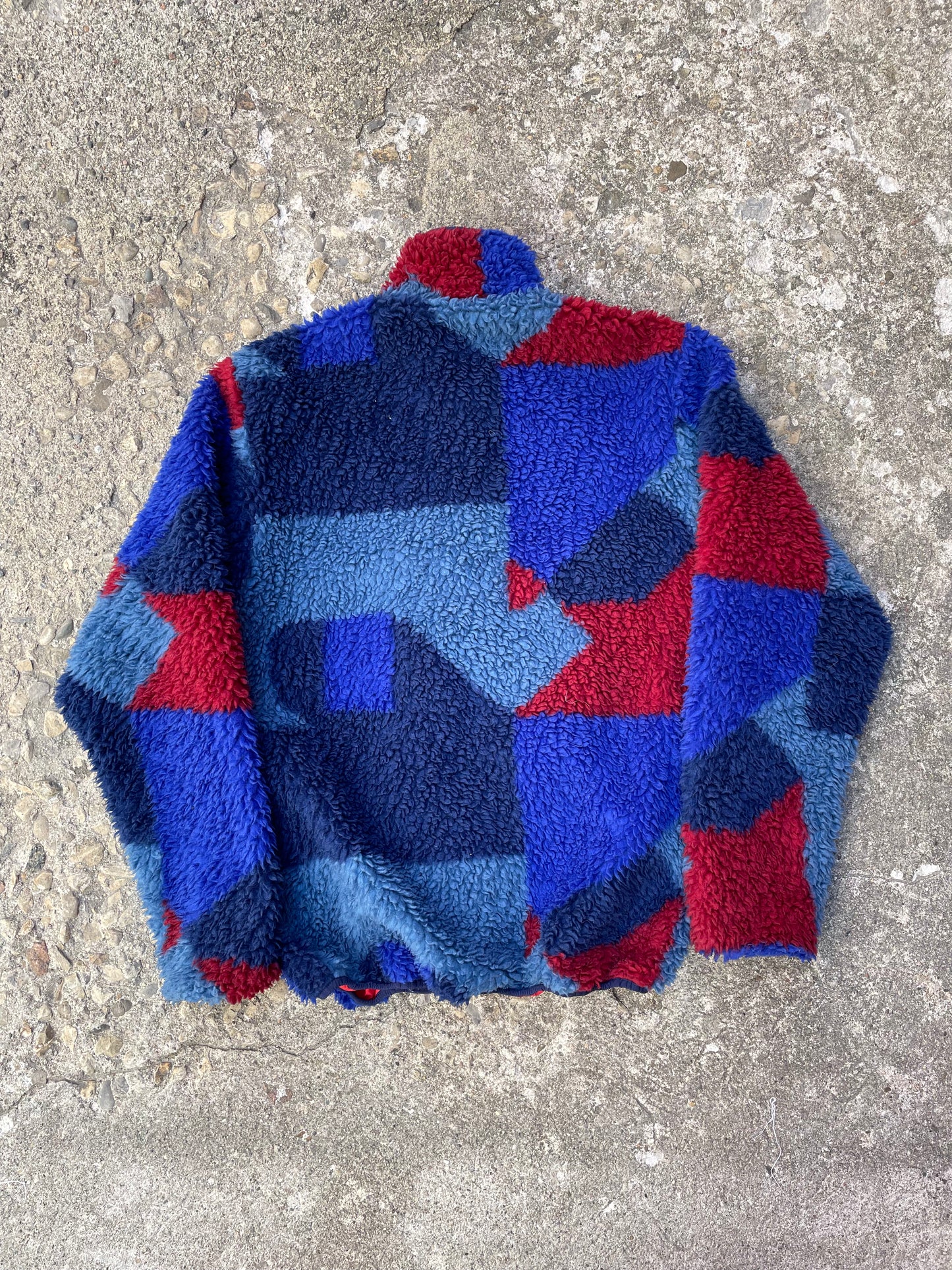 2013/2014 Patagonia Retro X Glass Blue Blocks Deep Pile Fleece - L