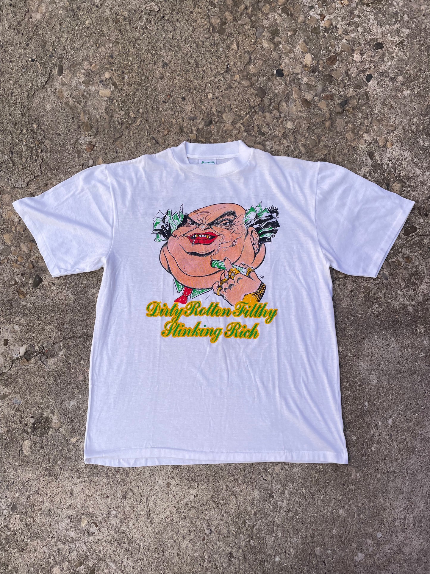 1980's Warrant 'Dirty Rotten Filthy Stinking Rich' Album Band T-Shirt - XL