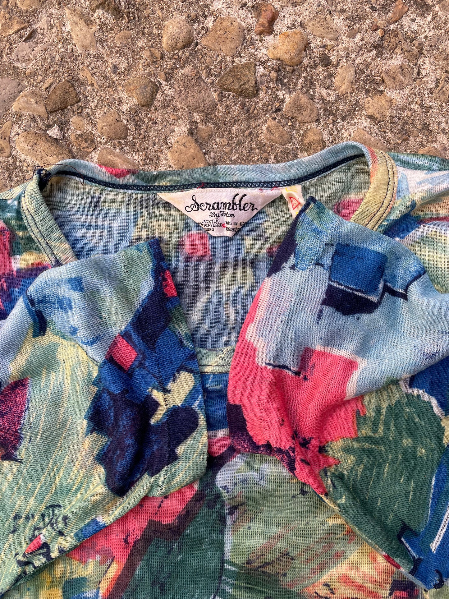 1960's Scrambler by Fricton Crazy Patterned T-Shirt - L