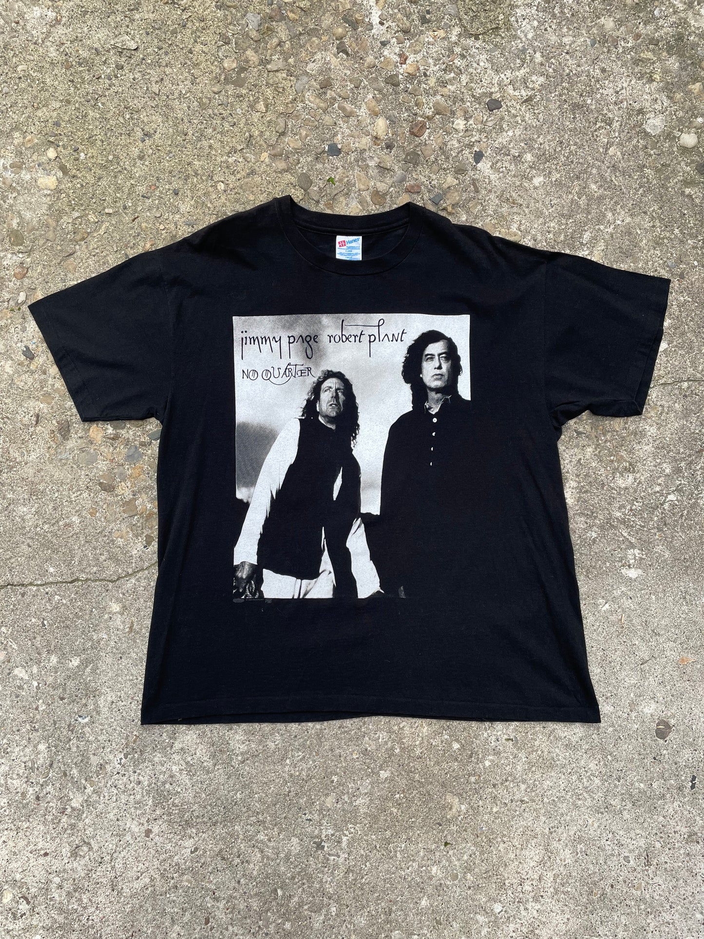 1995 Jimmy Page & Robert Plant 'No Quarter' World Tour Graphic Band T-Shirt - XL