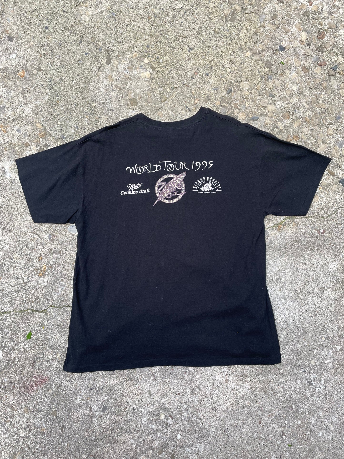 1995 Jimmy Page & Robert Plant 'No Quarter' World Tour Graphic Band T-Shirt - XL