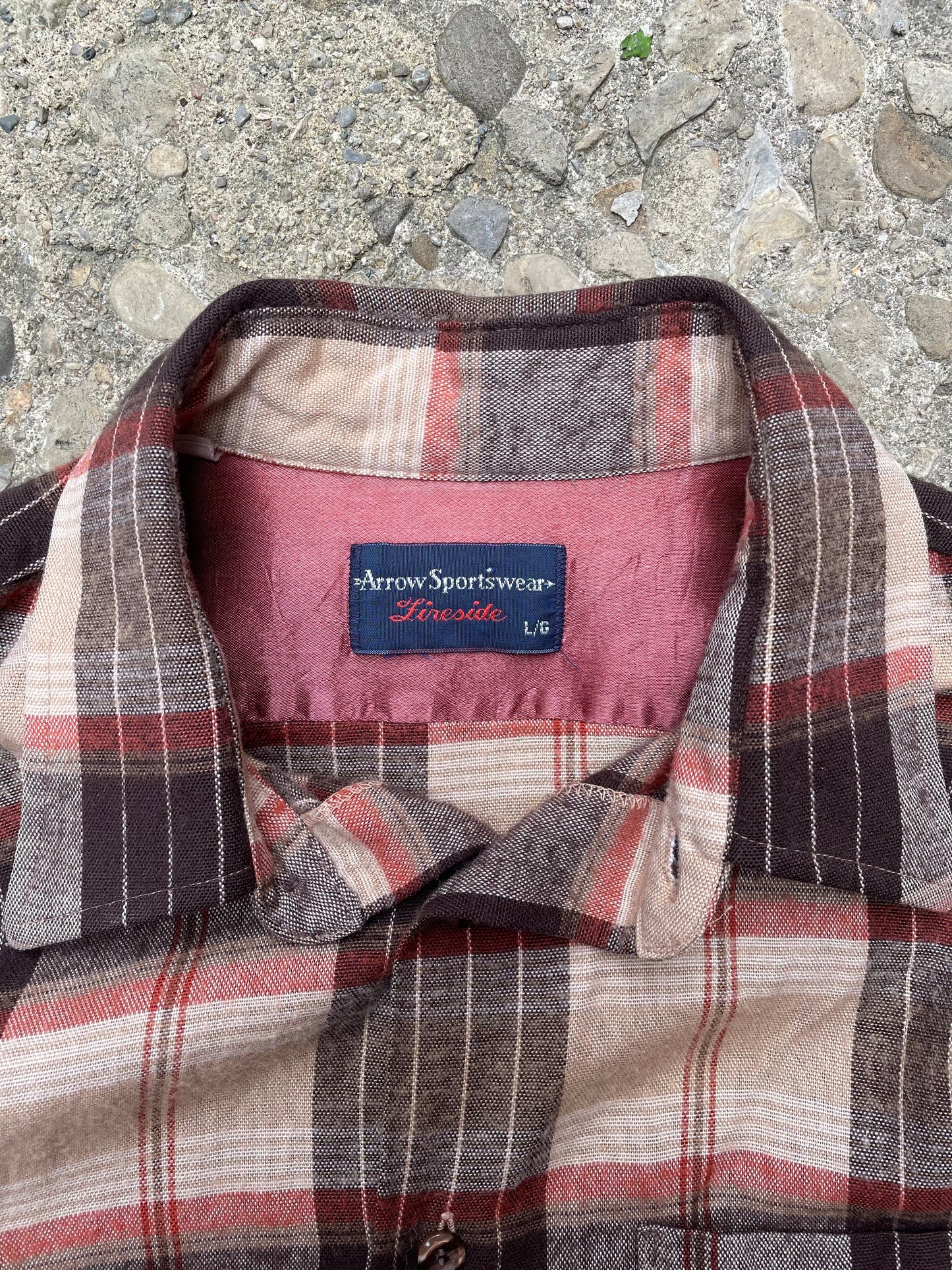 1980's Arrow Fireside Plaid Flannel Shirt - L