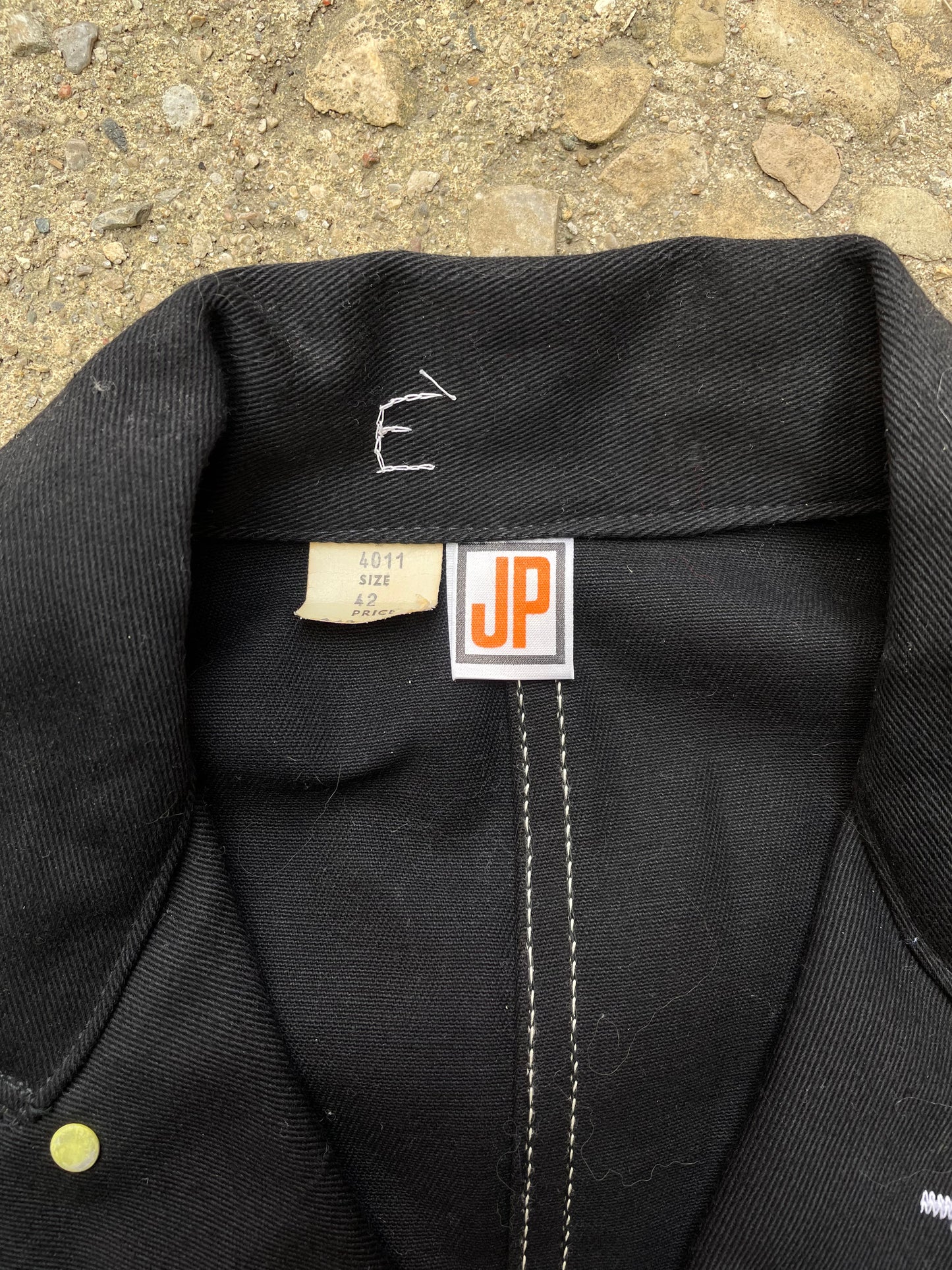1970's J.P. Hammill Black Canvas Chore Coat - XL