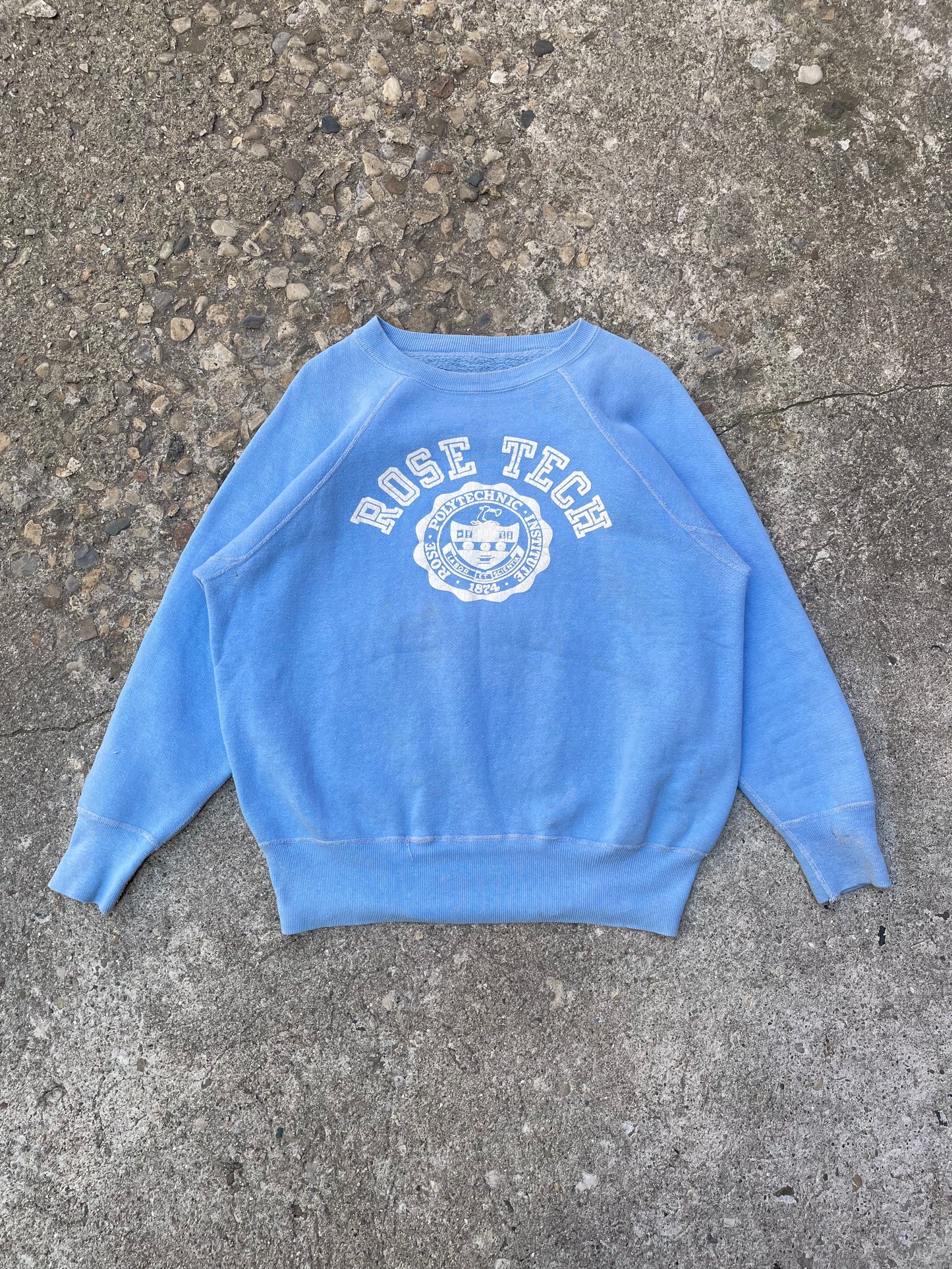 1960's Rose Tech Gusseted Crewneck Sweatshirt - L