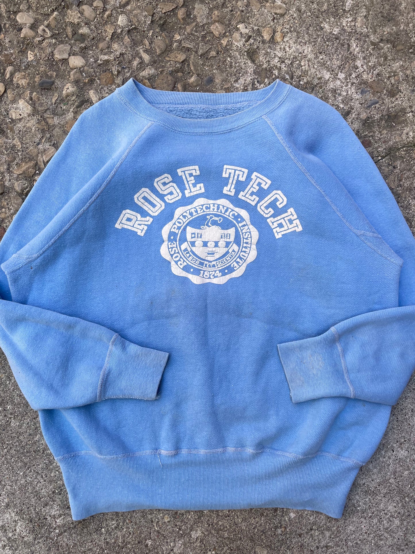 1960's Rose Tech Gusseted Crewneck Sweatshirt - L