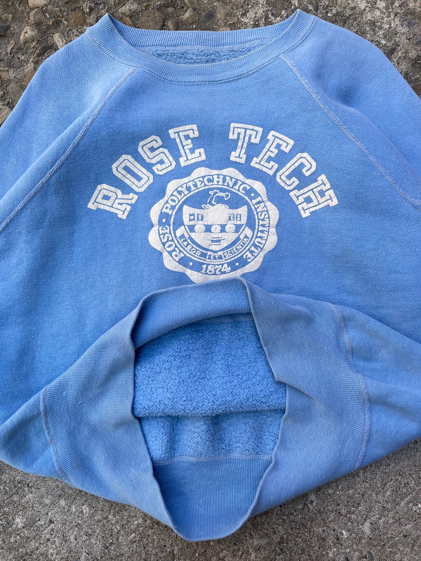 1960's Rose Tech Gusseted Crewneck Sweatshirt - L