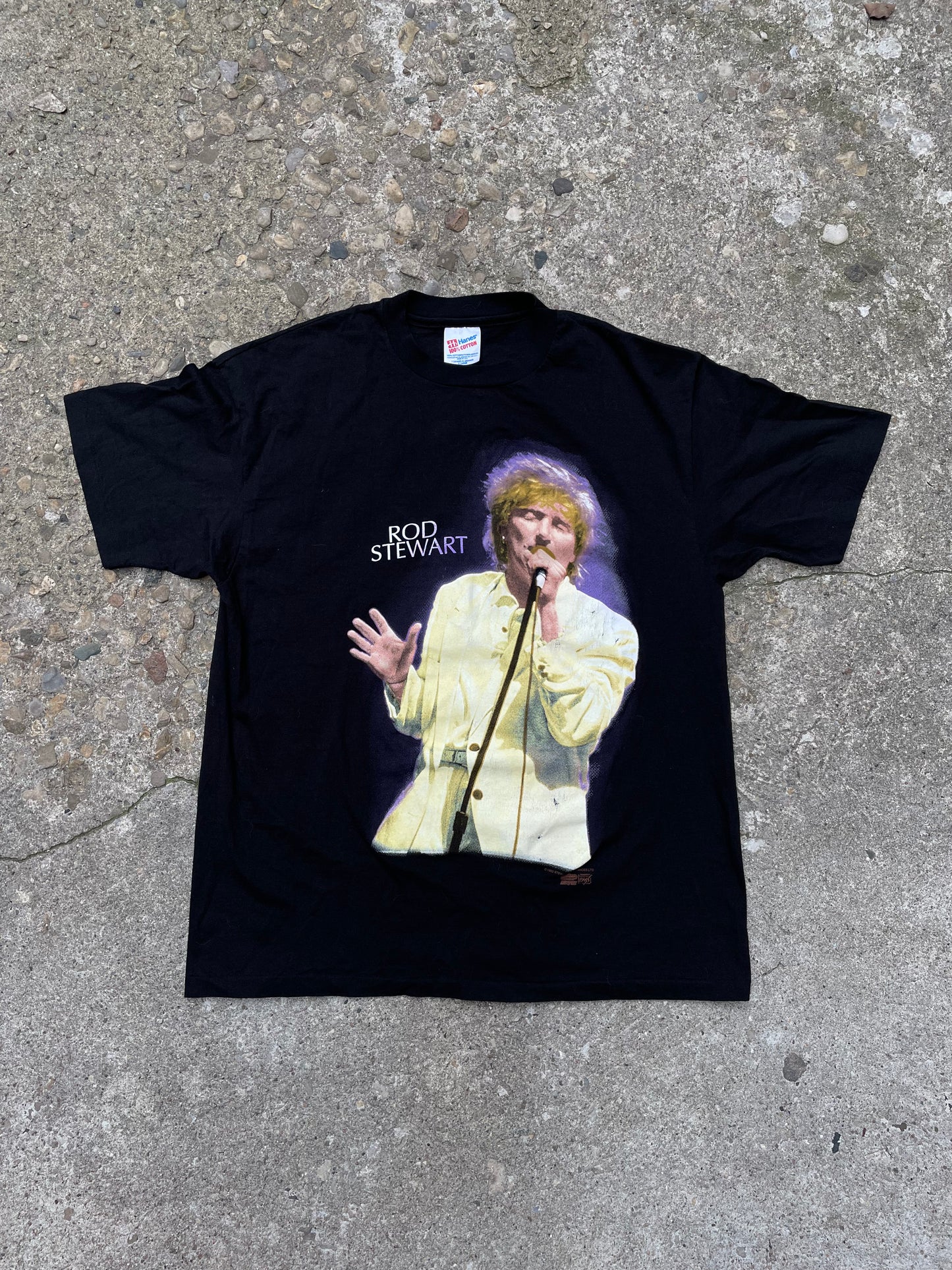1993 Rod Stewart 'A Night to Remember' Tour Graphic Band T-Shirt - XL