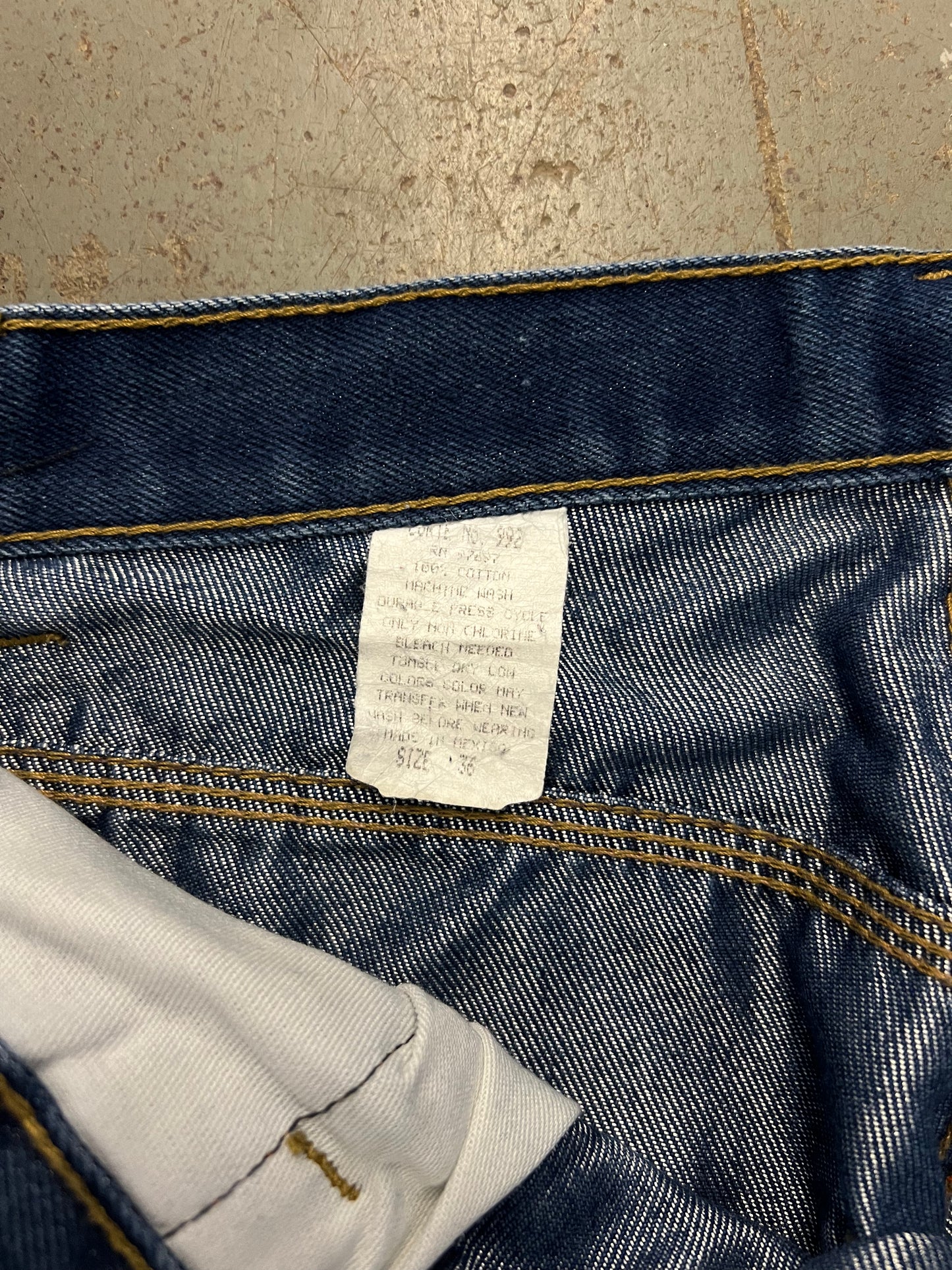 1990's Iceberg History Baggy Dark Wash Denim Carpenter Jeans - 34