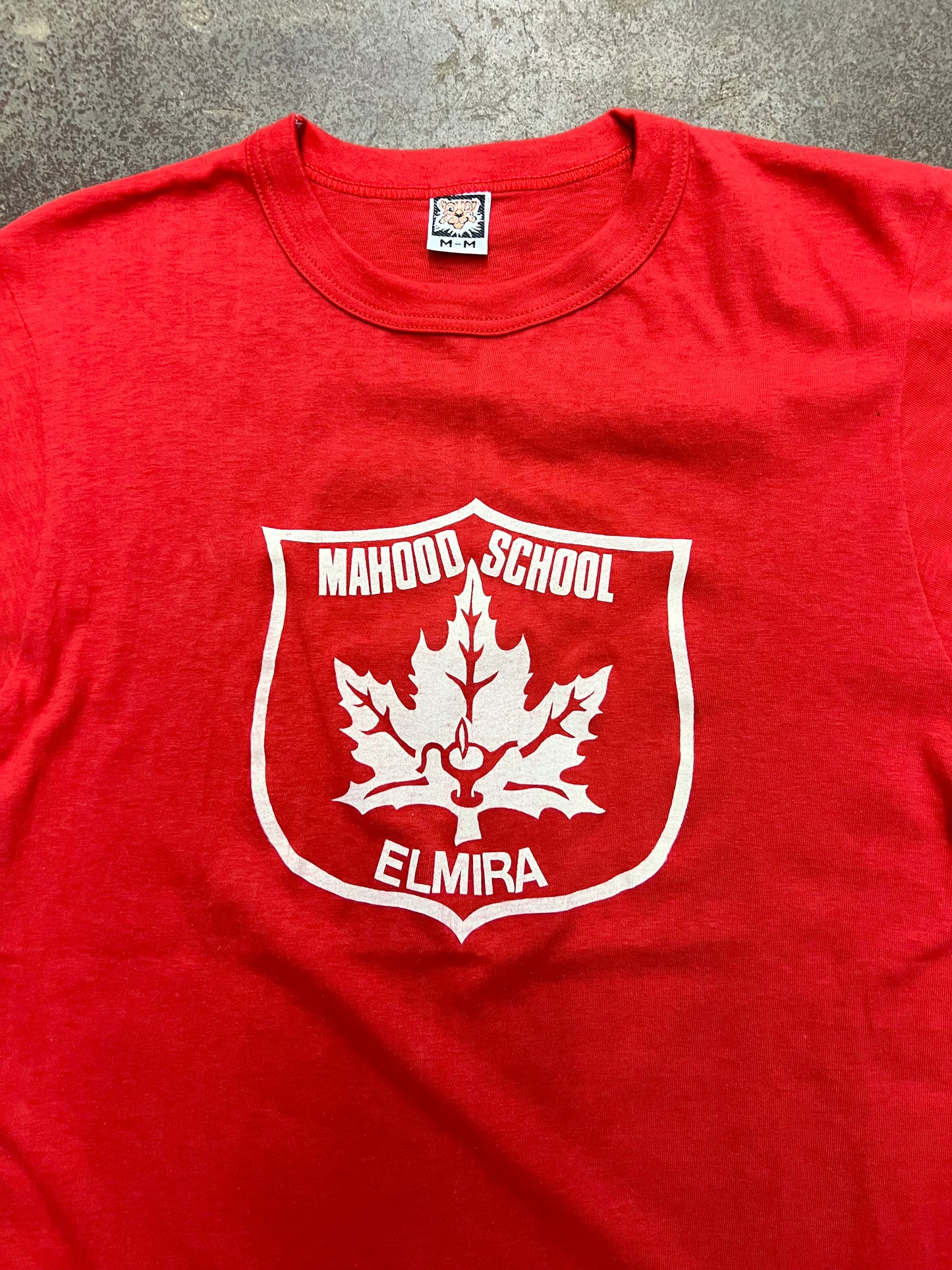 1970's Mahood School Elmira Graphic Ringer T-Shirt - M