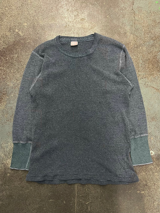 1980's Stanfield's Grey Thermal Long Sleeve Shirt - L