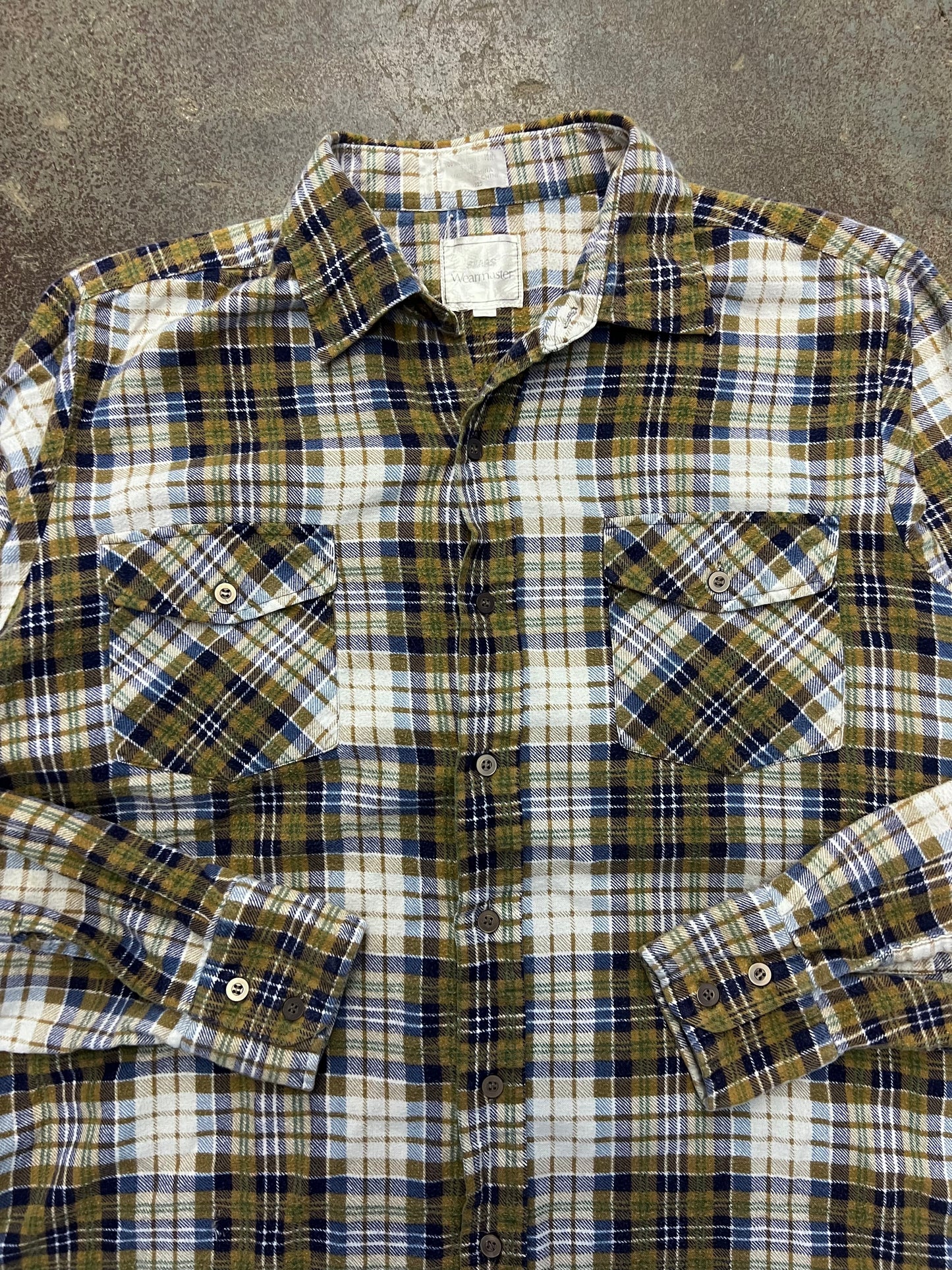 1980's Sears Wearmaster Cotton Flannel Shirt - L
