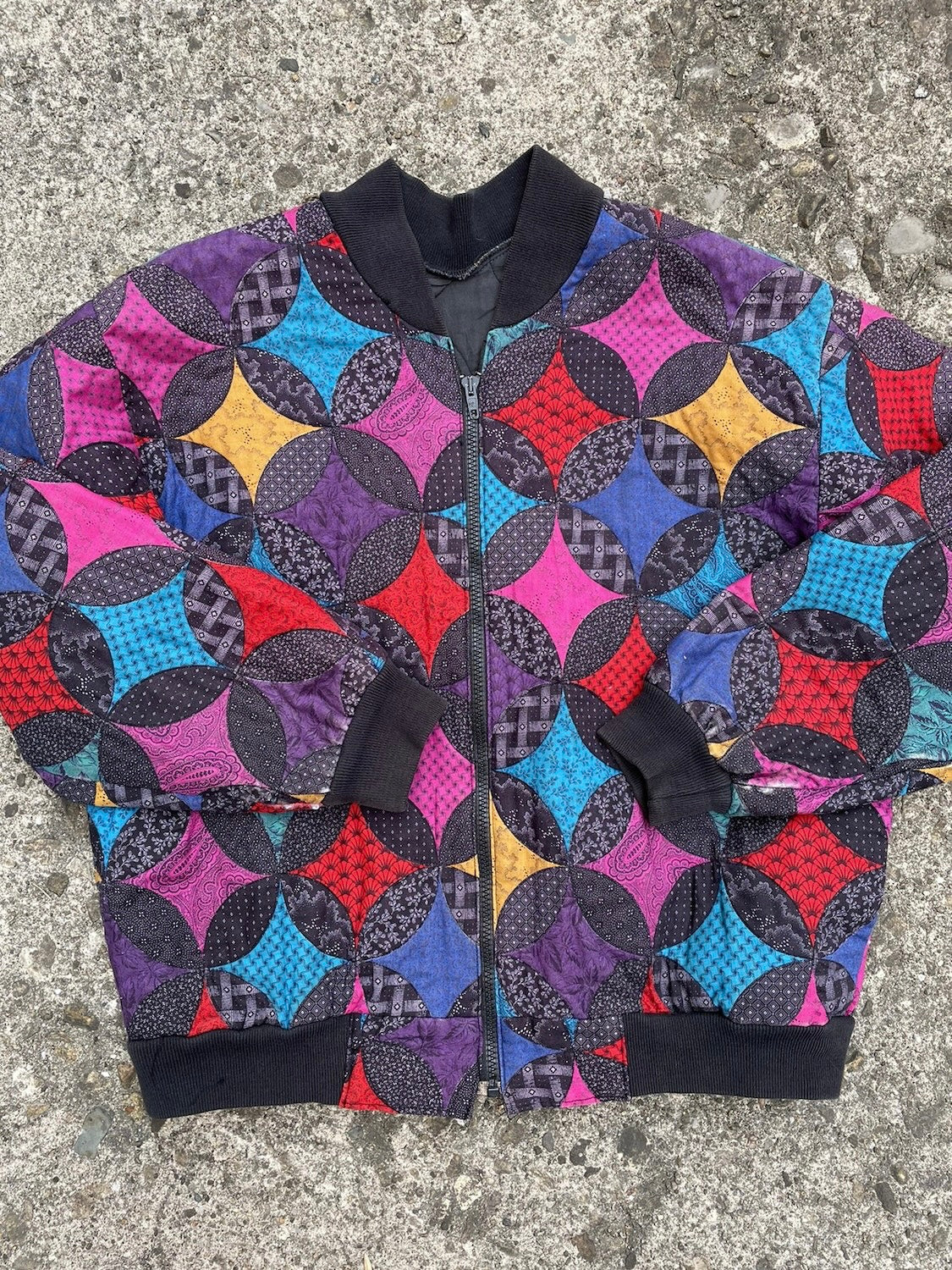 1980’s Handmade Quilted Bomber Jacket - M