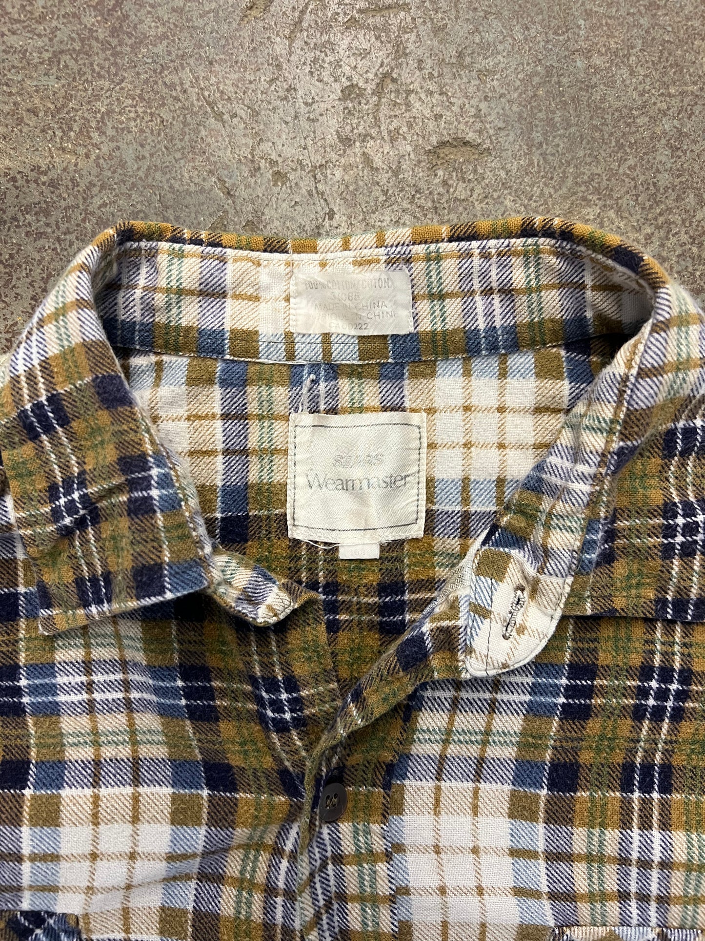 1980's Sears Wearmaster Cotton Flannel Shirt - L
