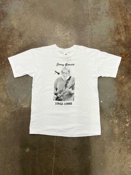 1995 The Grateful Dead Jerry Garcia Memorial Graphic T-Shirt - XL