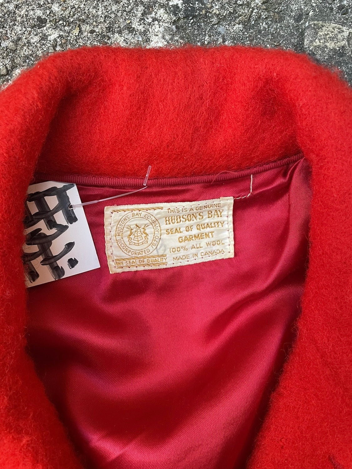 1950’s Hudson’s Bay Co Red Wool Overcoat - M