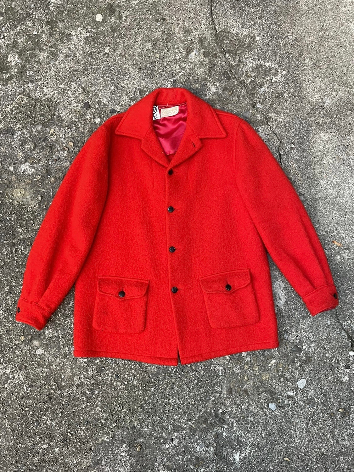 1950’s Hudson’s Bay Co Red Wool Overcoat - M