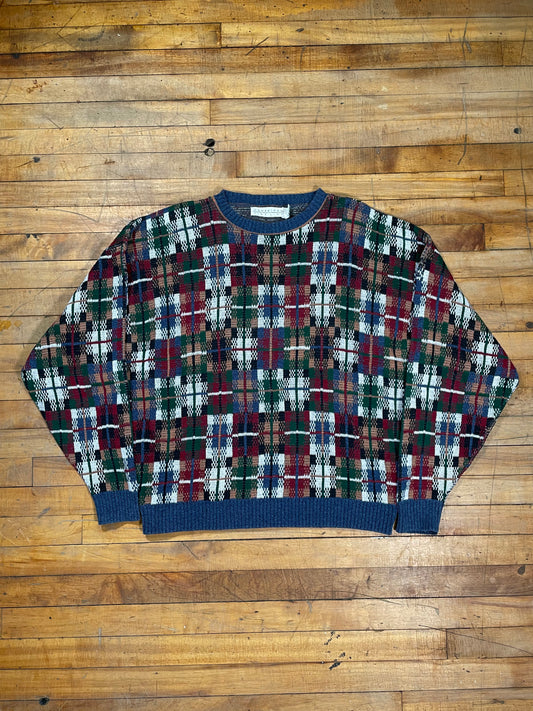 1990’s Crossings Patterned Knit Sweater - XL