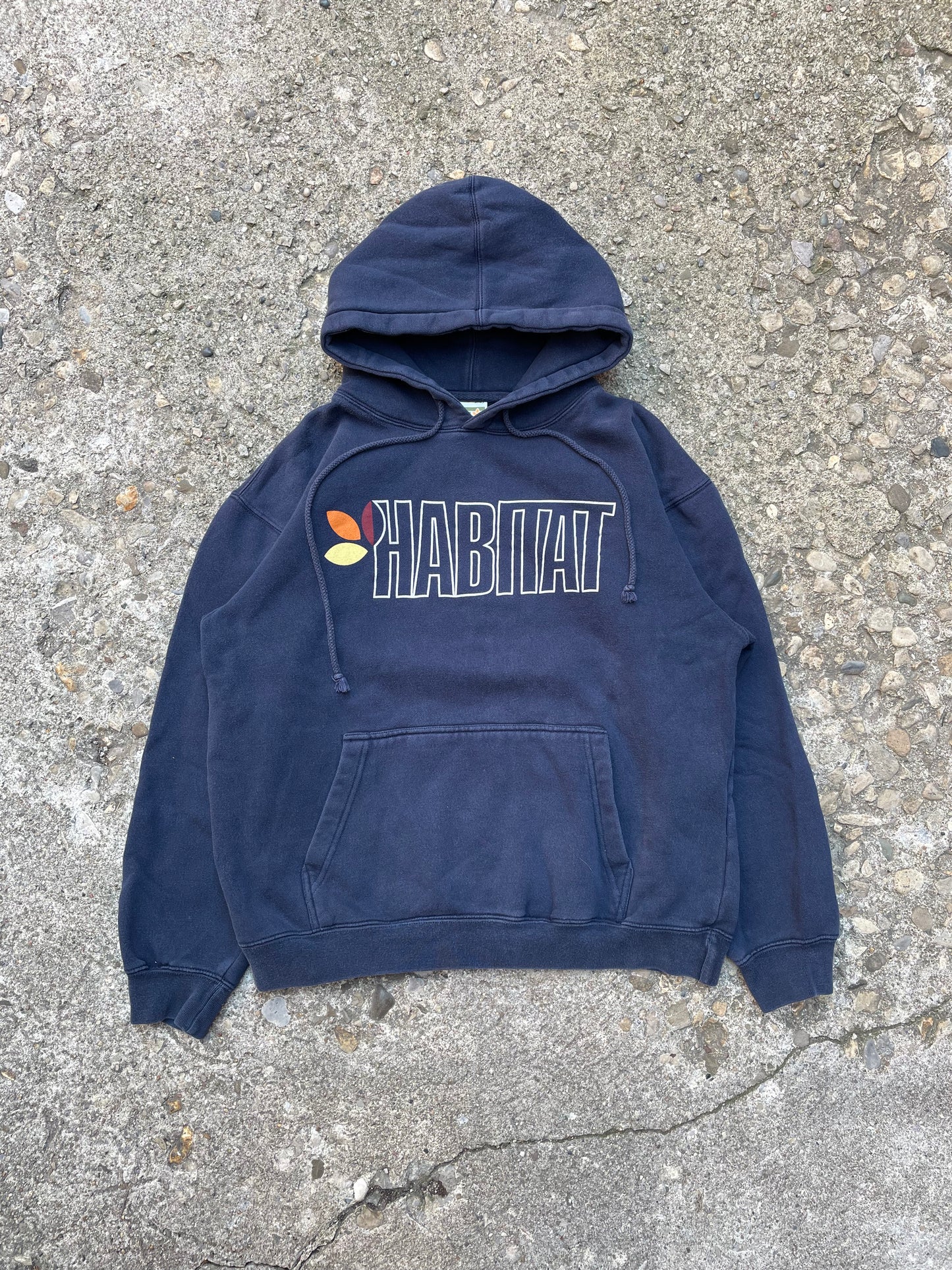 1990's/2000's Habitat Skateboards Graphic Hoodie Sweatshirt - S