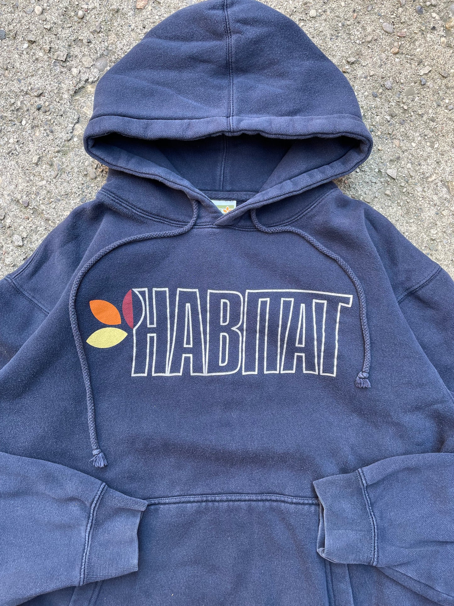 1990's/2000's Habitat Skateboards Graphic Hoodie Sweatshirt - S