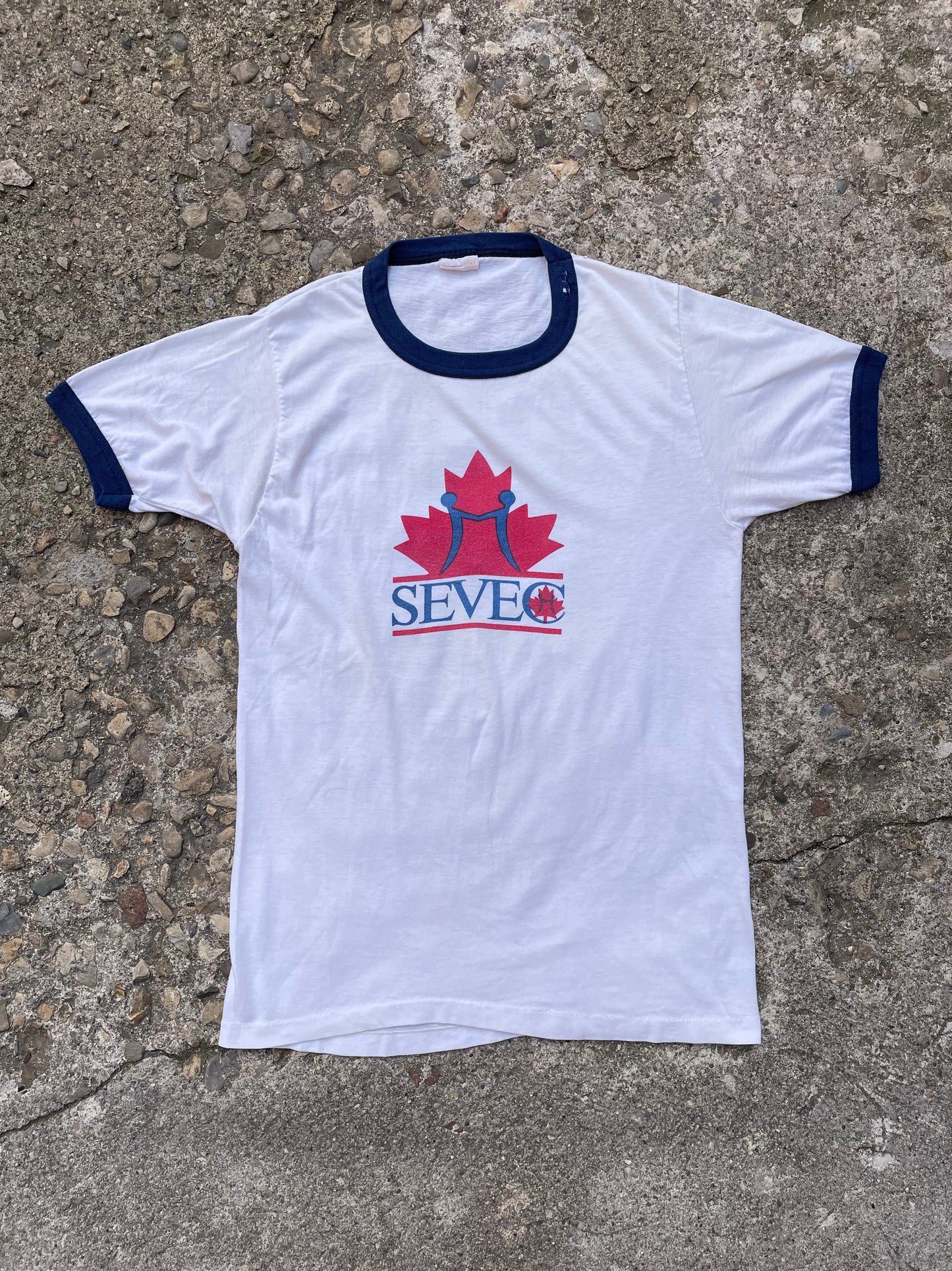 1980's SEVEC Graphic Ringer T-Shirt - M