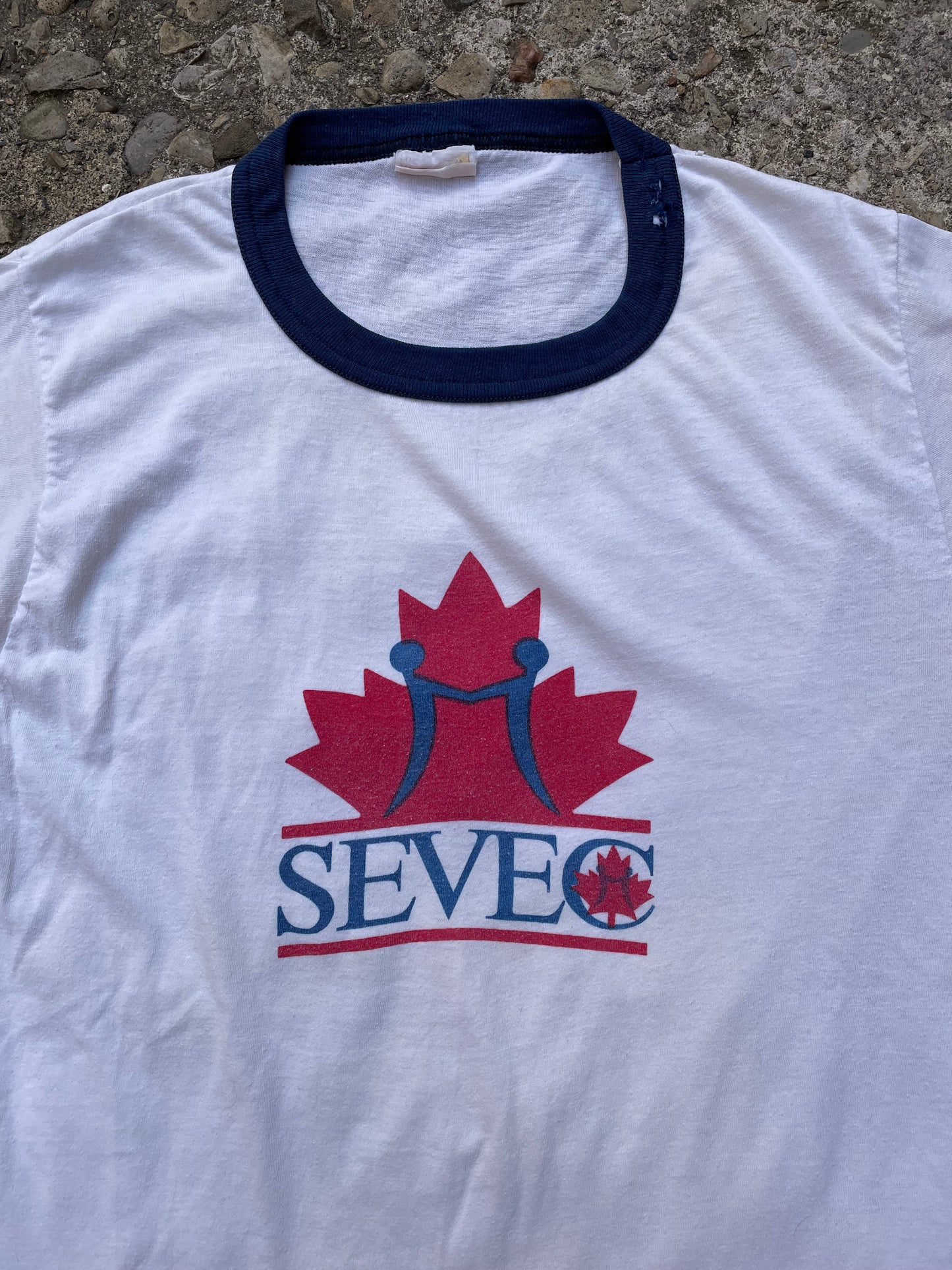 1980's SEVEC Graphic Ringer T-Shirt - M