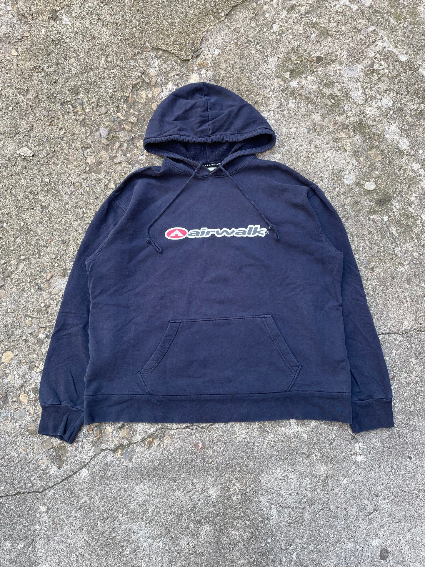 1990's Airwalk Graphic Logo Hoodie Sweatshirt - L