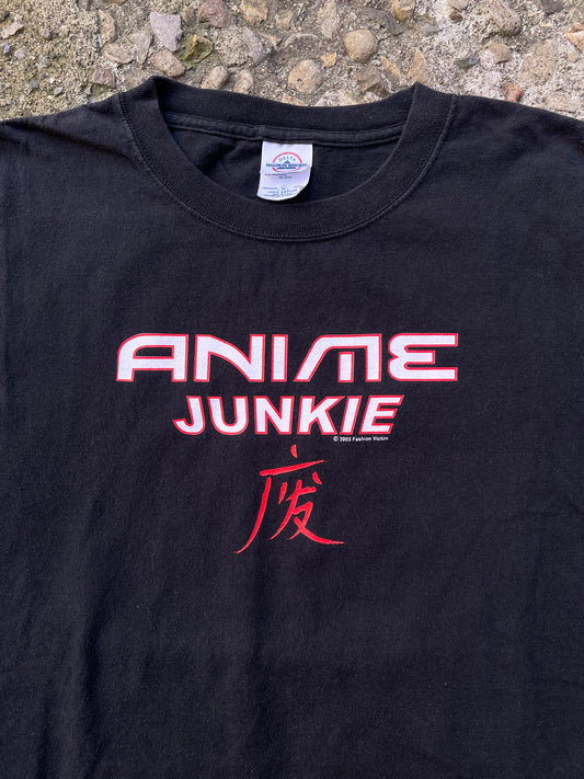 2003 Anime Junkie Fashion Victim Graphic T-Shirt - XL