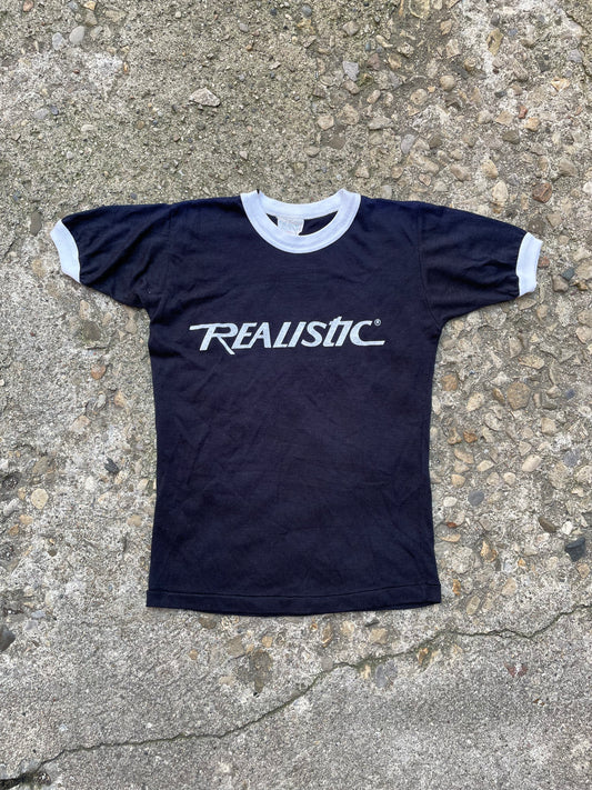 1970's Realistic Electronics Graphic Ringer T-Shirt - XS