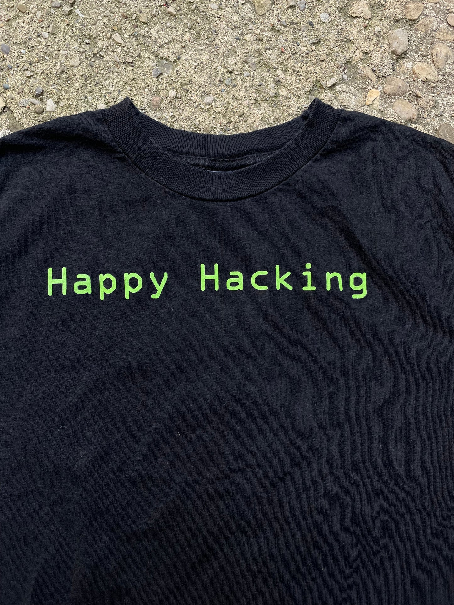 2000's 'Happy Hacking' Graphic T-Shirt - S