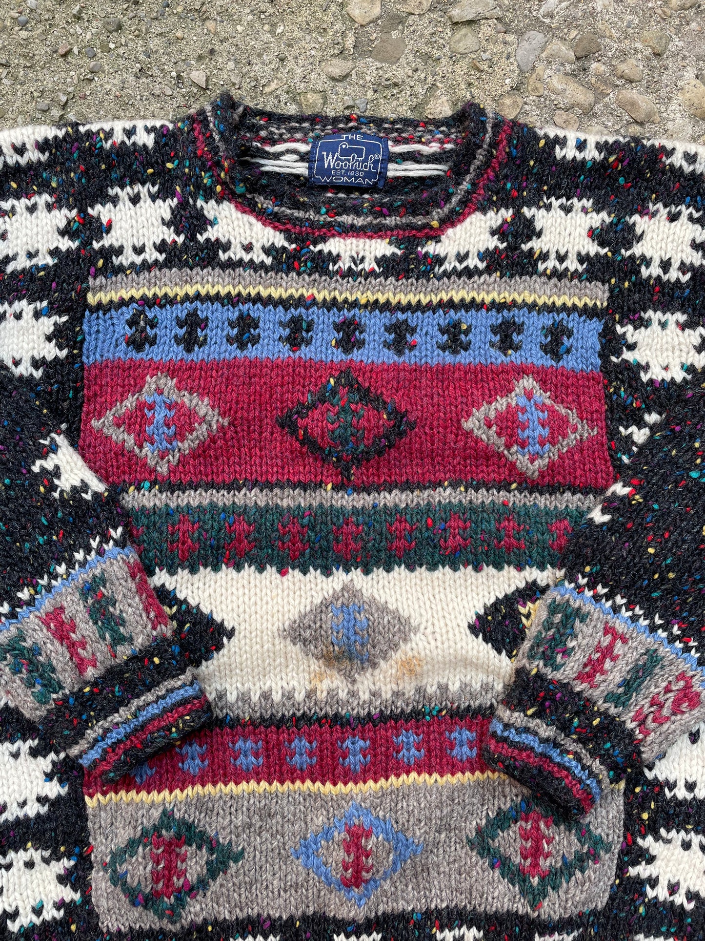 1980's/1990's Woolrich Patterned Wool Knit Sweater - M